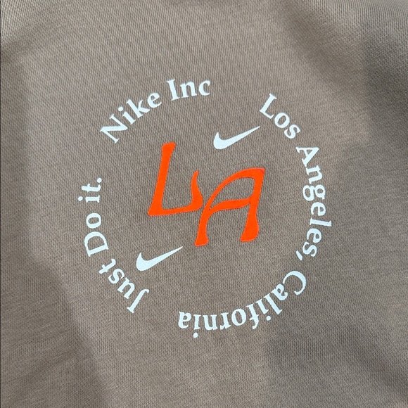 Nike Tan Hoodie with Graphic Print - Picture 2 of 3